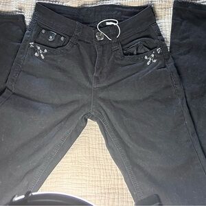 Women's Black Boot Cut Jeans with bling